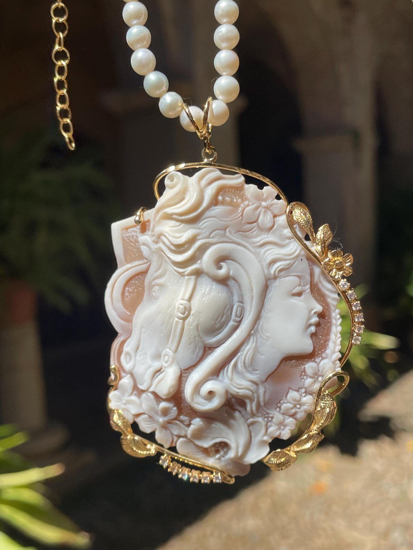 Horse Cameo Medallion
