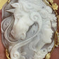 Genuine cameo necklace, Unicorn pendant, made in Italy, silver sterling 925, personalised gift for her, horse lover, horse necklace keepsake