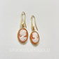18K CAMEO DROP EARRINGS