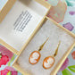 18K CAMEO DROP EARRINGS
