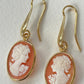 18K CAMEO DROP EARRINGS
