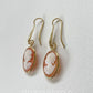 18K CAMEO DROP EARRINGS