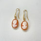 18K CAMEO DROP EARRINGS