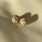 Cameo rose earrings earrings, gold stud earrings, anniversary, wedding gift, made in Italy, rose jewellery, minimalist golden earrings, mom