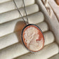 GIRL WITH BOW IN HER HAIR CAMEO NECKLACE