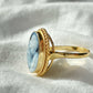 Blue cameo adjustable ring, 18kt gold ring, mother and child, gift for her, made in Italy, Jesus and Mary, baby Jesus ring, Virgin Mary, mom