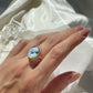 Blue cameo adjustable ring, 18kt gold ring, mother and child, gift for her, made in Italy, Jesus and Mary, baby Jesus ring, Virgin Mary, mom