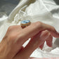 Blue cameo adjustable ring, 18kt gold ring, mother and child, gift for her, made in Italy, Jesus and Mary, baby Jesus ring, Virgin Mary, mom