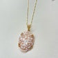 Floral Rose Cameo Necklace