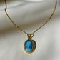 Cameo necklace, memorable gift, made in Italy, waterproof jewelry, unique handmade jewelry, blue cameo, 18k gold necklace, gift for her, mom