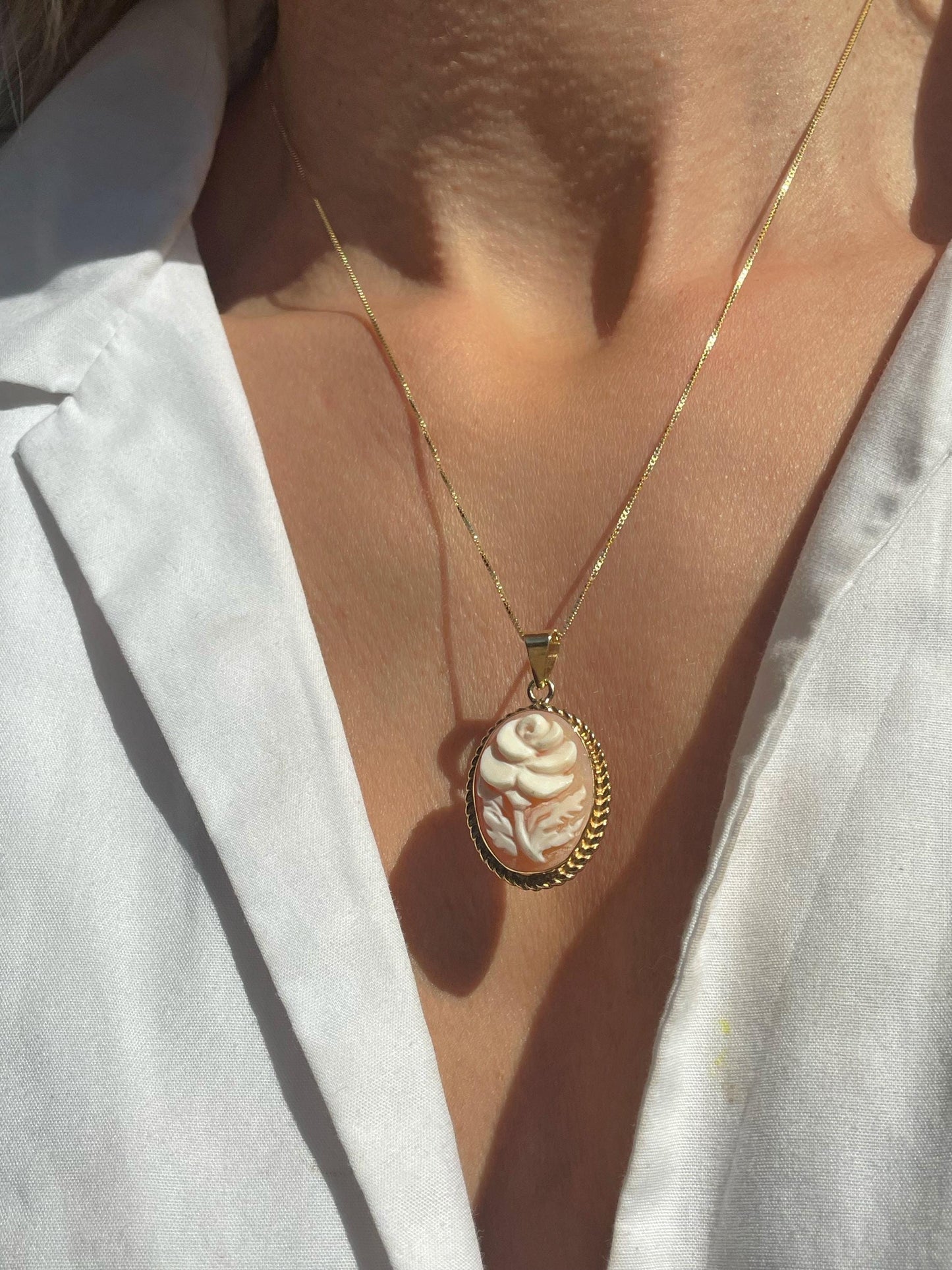 Cameo jewelry, gift for mother, mother's day gift, self gift, rose gold necklace, unique handmade gift for her, cameo necklace, flower, mom