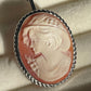 VINTAGE HAT CAMEO NECKLACE -SILVER-