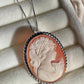 GIRL WITH BOW IN HER HAIR CAMEO NECKLACE