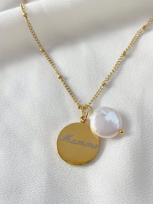 CUSTOM NAME NECKLACE & PEARL