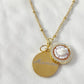 MAMMA necklace, pearl necklace, 18k gold necklace, waterproof golden necklace, made in Italy, mom gift, gift for mother, mum, custom jewelry