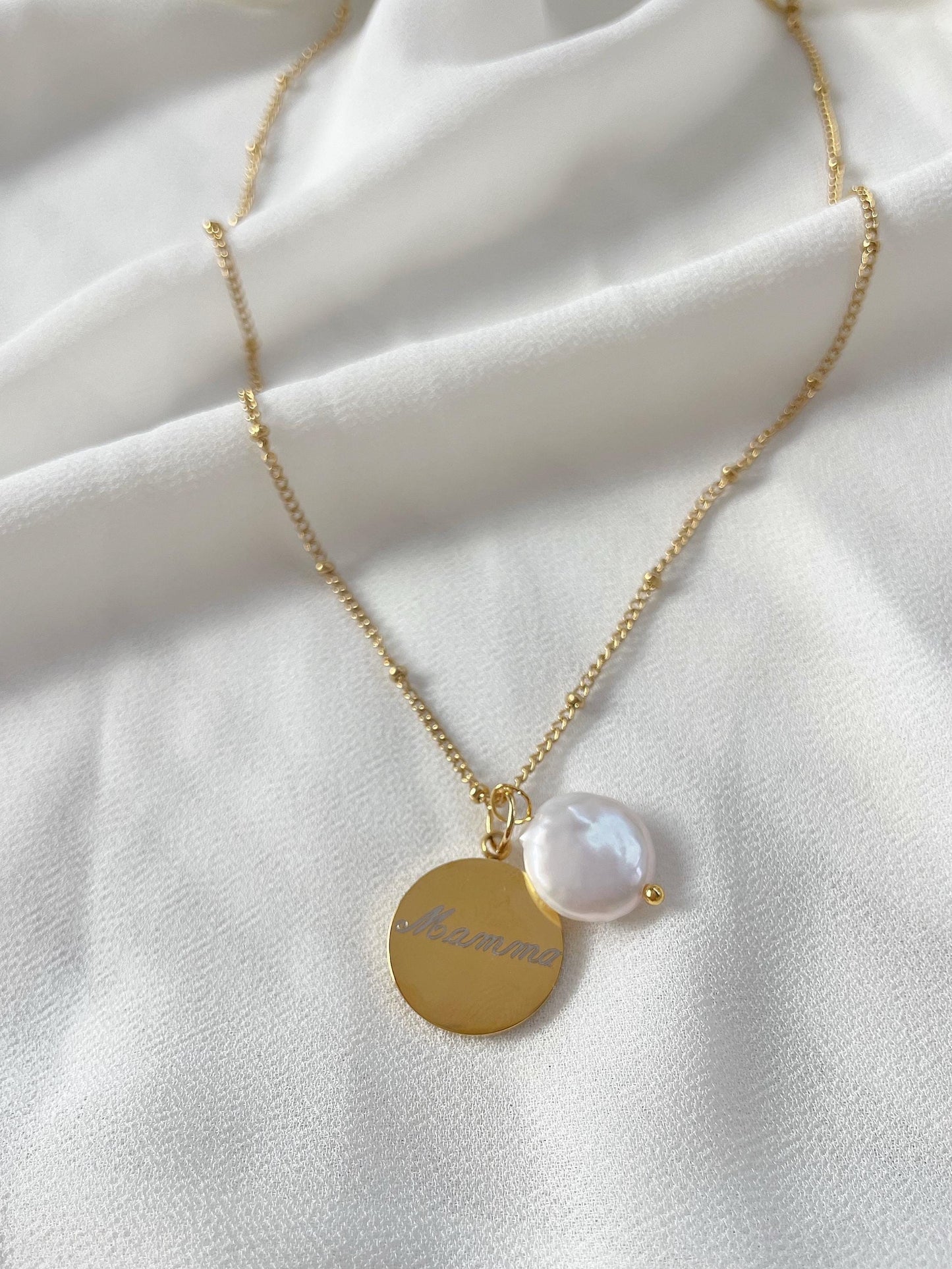 CUSTOM NAME PENDANT & ROSE CAMEO