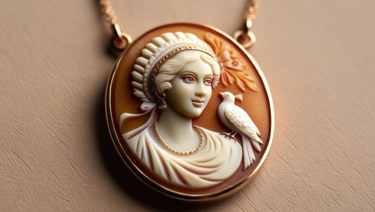 Lady with bird cameo