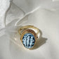Blue cameo ring, 18K gold, The Three Graces, adjustable ring, silver sterling 925, gift for her, made in Italy, Charites, free shipping, mom