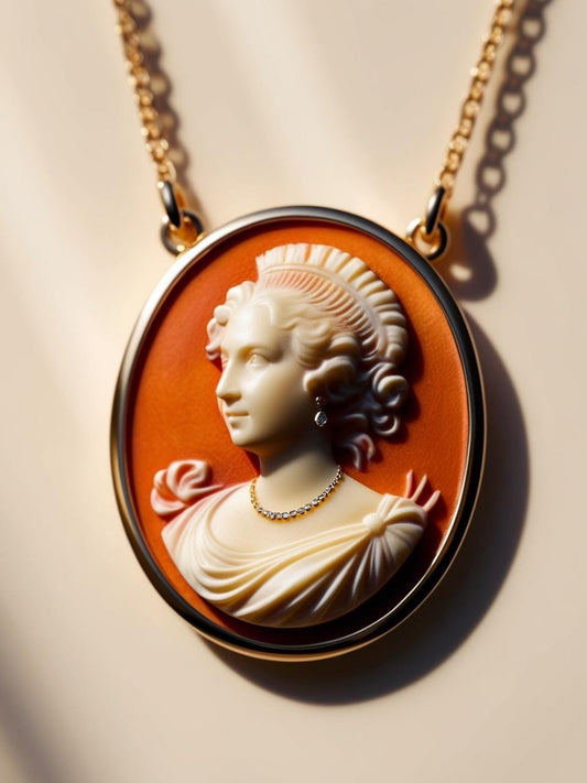 Queen Elizabeth cameo necklace I
