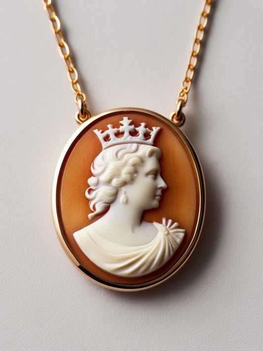 Queen Elizabeth cameo necklace II