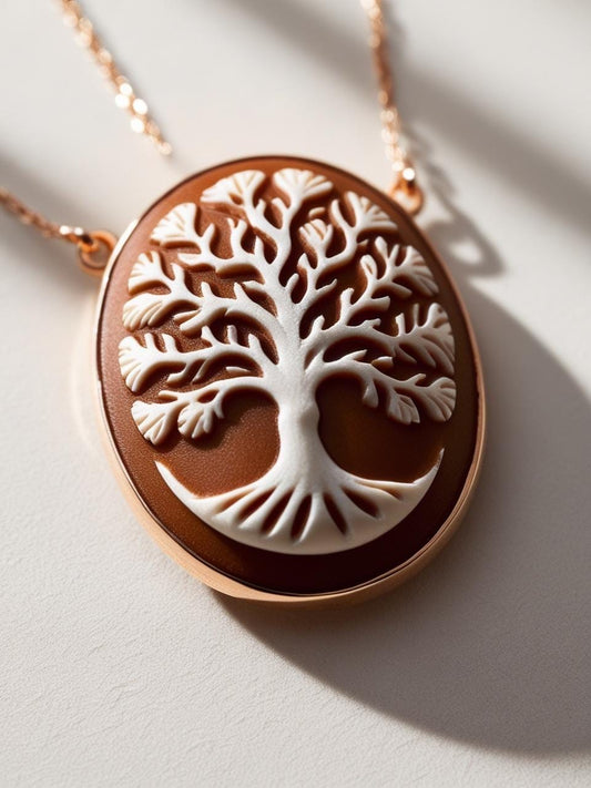 Tree of Life cameo necklace