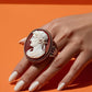 Roman Emperor Cameo Ring, inspirational, made in Italy, handmade ring, Marcus Aurelius, unique handmade gift for daughter, 18K gold ring