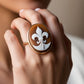 Fleur de Lis Cameo Ring -45mm-