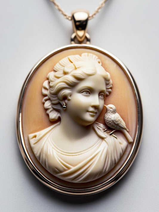 Vintage style cameo necklace