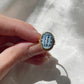 Blue cameo ring, 18K gold, The Three Graces, adjustable ring, silver sterling 925, gift for her, made in Italy, Charites, free shipping, mom