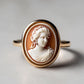 Princess Diana Cameo Ring, Victorian, handmade ring, royal family, unique handmade gift for mother, 18K gold adjustable, made in Italy, mom