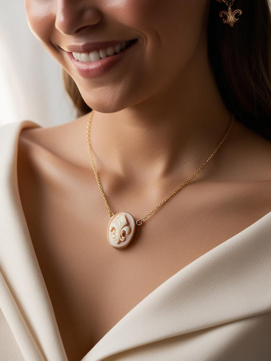 Lily Of Florence Cameo Necklace