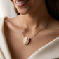 Fleur de Lis cameo necklace