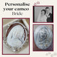 Personalised cameo, bride and groom, portrait cameo, bride gift, anniversary, cameo necklace, custom necklace, personalised handmade gift