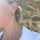 Fleur de Lis cameo stud earrings