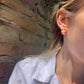 Fleur de Lis cameo stud earrings