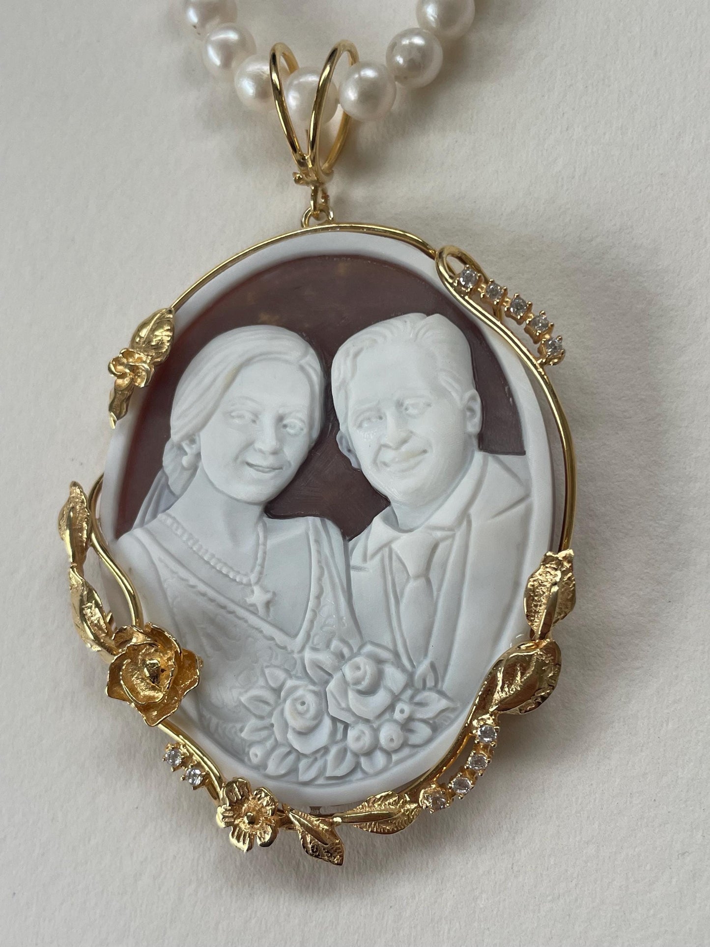 Personalised cameo, bride and groom, portrait cameo, bride gift, anniversary, cameo necklace, custom necklace, personalised handmade gift