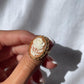 Rose Cameo set, 18K gold plated silver sterling necklace, cameo ring, made in Italy, bridal jewellery, unique wedding gift, made in Italy
