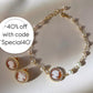 Cameo Set, cameo bracelet & earrings set, handmade jewelry, wedding and anniversary gift, minimalist gold bracelet, custom gifts, dainty,