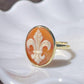 Fleur de Lis Cameo Ring 20mm