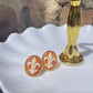 Fleur de Lis cameo stud earrings