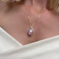 Red cameo rose necklace