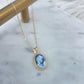 Mother & Child blue cameo necklace