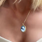 Mother & Child blue cameo necklace