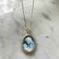 Mother & Child blue cameo necklace