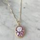Red cameo rose necklace, 18k gold jewelry, made in Italy, personalised gift for her, agate cameo, cameé , cameo necklace, gift for Mother