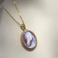 Horse cameo necklace -RED-