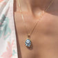 Red cameo rose necklace