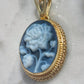 Red cameo rose necklace