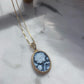 Red cameo rose necklace