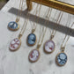 Red cameo rose necklace